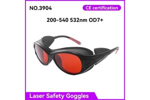 Eye Protection CE Certified 200-540nm OD7 Anti-Scratch Laser Protective Eyewear For Green Laser Engraving Equipment Laser Safety