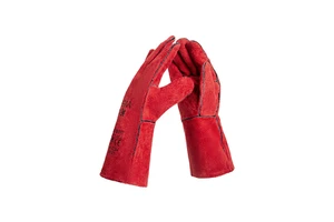 Welders Long Wool Red Grey TIG/MIG Welding Low Spatter Heat-Resisting Welder's Protective Gloves Welding Accessories