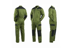 Waterproof Breathable Flame Retardant Cotton Mechanic Wear Work Agriculture Multi-Pocket High Resistance Double-Zipper Closure