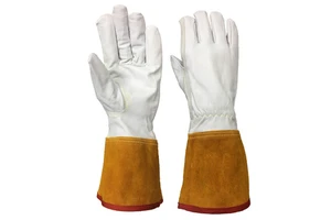 TIG Welding Gloves 12 Inches Goatskin Leather Keystone Thumb Cowhide Cuff Leather Welding Gloves