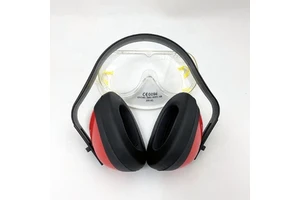 3pcs Industrial Safety Ear Protector Set Noise Reduction (27dB) CE Certified Reusable Comfortable Hearing Protection Roll-Down