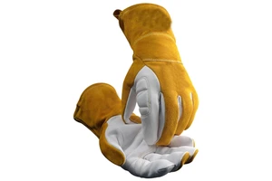 Best Heat Resistant Leather Tig Welding Gloves Heating Proof Cowhide Suede Working Welder Gloves From Arc Flash Laser Mig Argon
