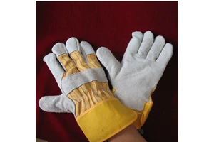 Work Gloves Welding Cow/Split/Leather Gloves Yellow Short Style China Wholesale Safety/Work Glove Working
