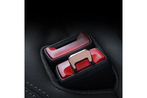 Factory Custom Auto Parts Accessories Polyester Car Safety Seat Belt Clip with Hidden Logo 2-Point Type Seat Belt Extender