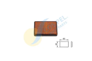 New COS.PEL. Electrical Components Reflector (Orange)-6.5cm for Replacement/Repair