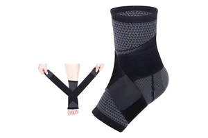 Custom Logo Knitted Sports Ankle Brace Compression Strap Sleeves Protective Foot Strap Sleeves Belt Elastic
