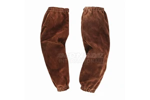 Protection Gear Fire Resistant Leather Welding Arm Covers Industrial Split Cowhide Leather Welding Sleeves Durable Arm