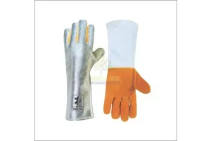 Premium XL Cow Split Leather Welding Gloves Soft Rubber Anti-Slip Fireproof Anti-Heat Anti-Smash Customized Color/Size White Pak