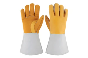Men's Sheepskin Leather Welding Gloves Bulk Supply Industrial Safety Heavy Duty Mechanical Gloves TIG Welding Smooth Texture