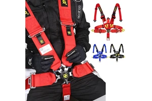2'' KYOSTAR Racing Car Safety Seatbelt/Safety Harness with Ultra Soft Heavy Duty Shoulder Pads 4-Point Red