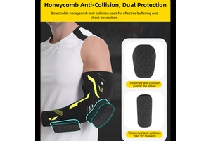 Progressive Gradient Compression Elbow Guard Thickened Honeycomb Shock Absorption Anti-Slip Sports Arm Sleeve