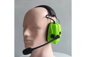 HQ Electronic Noise-canceling Earmuffs 30dB NRR Rechargeable Power Intrinsically Safe Foldable Design for Hearing Protection