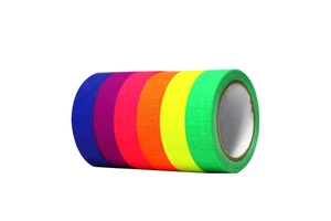 Fluorescent Adhesive Tape Blacklight Reactive Neon Gaffer Cloth Tape UV Fluorescent Gaffer Tape For Decoration Stage Theater