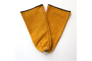 Wholesale Summer Safety Protection Bushing Sleeve Cowhide Leather Welding Arm Guard Fireproof Anti-Cut Features Safety Clothing