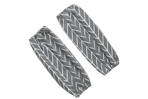 Protective Sleeves Gray Khaki Geometric Pattern 100% Cotton Dustproof Non Slip Adult Workwear Sleeve Protectors