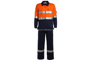 Industrial Building Fire Protection Safety Clothing Flame Retardant 100% Cotton Polyester Wholesale