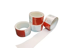 Treflector Red and White Truck Reflective Material Tape PET Prismatic Reflective Sheeting Sticker