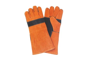 Yellow Color Cow Split Leather Welding Gloves Safety Work Gloves