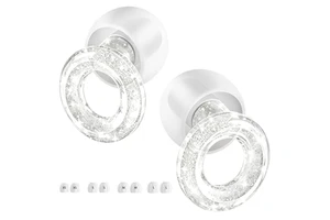 Eco-Friendly Washable Glitter Silicone Ear Plugs NRR23dB Replaceable Tips for Concert Sleep Travel Custom Logo