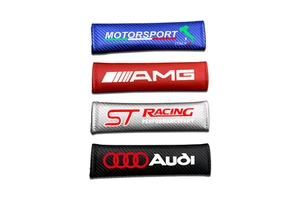 Leather Car Seat Belt Shoulder Pad Seat Belt Cover Car Accessories for BMW MERCEDES BENZ AMG AUDI