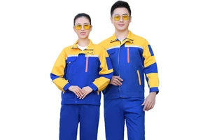 Polyester Long-sleeved Work Clothes Set Waterproof Water Resistant Hi Visibility Safety Clothing for Factory Labor Protection