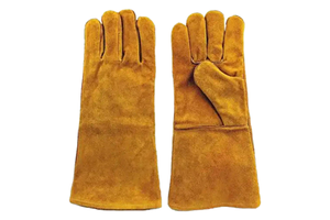 32cm Cow Split Leather Welding Gloves Heat Resistant Touchscreen Safety Cuff 9 Oz Heavy Duty For MIG TIG Stick Welding