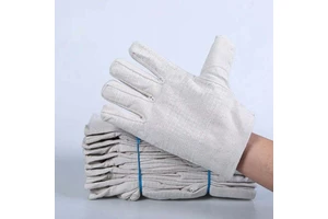 Industrial Welding Gloves with Canvas Sleeve Heat & Wear Resistant