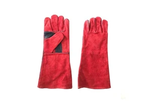 Heat Resistant Tig Welder BBQ Animal Handling Long Sleeve Leather Welding Gloves