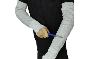 Glass Industry HPPE Fabric Proof Level 5 Anti Cut Sleeve Cut Resistant Sleeves Long Arm Protection