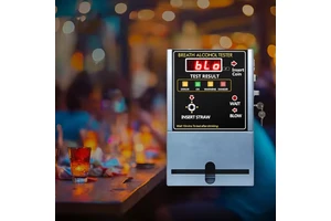 Professional Coin-Operated WGSENSOR AT319 Grey Breathalyzer Vending Machine Model For Fuel Cell Alcohol Tester