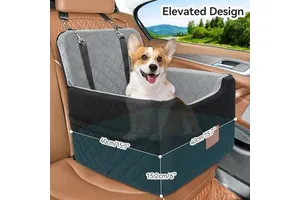 Small Medium Dog Car Seat Memory Foam Booster 2 Safety Belts Detachable Washable Travel Pet Bed Interactive Movement Toys
