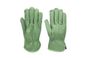 Leather Work Gloves with Fleece Lining Protective and Waterproof for Driving & Welding Safety Gloves for Factory Use