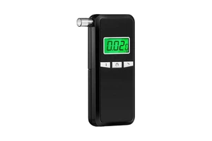Professional Digital Breath Alcohol Tester (Breathalyser) CE Certified LCD Display with Backlight AA Batteries