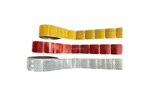 High Intensity Prismatic Retro Reflective Tape ECE 104 Segmented Conspicuity for Truck Trailers Made of Durable PET Material