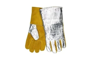 Best Quality Heat Resistant Aluminium Welding Gloves for Fire Works Leather Industrial Safety Working Welding Firefighting Glove