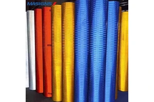 Multi-Color Prismatic Reflective Sheeting Printable PET Material Self-Adhesive for Traffic Safety Emergency Use