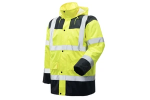 Wholesale Price Rafeel Customized High Visibility Waterproof Hooded Safety Jacket Reflective Tapes Level Vapor-Protective for