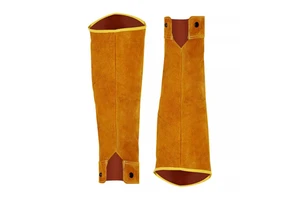 Leather Welding Arm Sleeves Cowhide Heat & Flame Resistant Breathable ANSI Cut-Resistant CE Certified for Welders