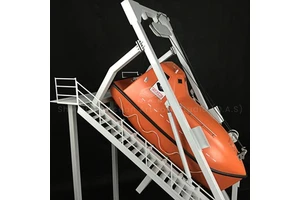 O.A.S Customized 80cm Handmade Ship Model Factory Boat Model Gift With Flashing Feature Jettisoned Lifeboat Model