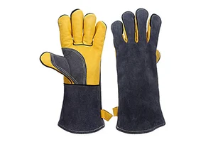 Wholesale Professional Leather Welding Gloves with Molten Metal Splash Test Type a TIG/MIG Compatible Fleece Lined-Good Price