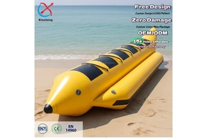 Customized Inflatable Banana Boat 5 People Inflatable Flying Fish For Surfing
