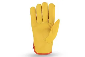 High Quality Leather Welding Gloves Protective Yellow Sheepskin Motorcycle Leather Gloves