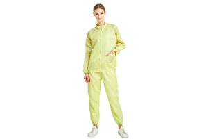 Food Factory Cleanroom Workwear: Unisex Stand Collar Two-Piece Dust-Proof Safety Clothing