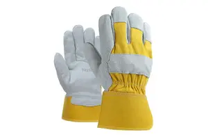 New Cowhide Electric Welding Gloves Wear-resistant High Temperature Short Labor protection Welding Gloves Welder Leather Gloves