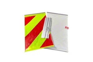 Manufacture High Visibility Reflect PVC Safety Reflective Cargo Tail Lift Marking Flag for Delivery Truck Trailer