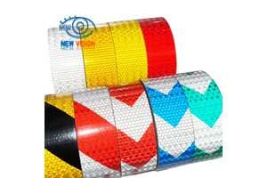 High Reflective Crystal Grid Vinyl Film - Self-Adhesive Waterproof PVC Sticker for Safety Sign Advertising