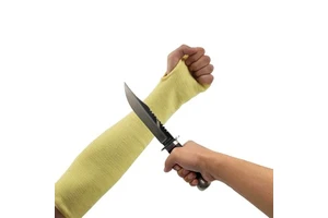 18 Inch Aramid Flame Resistant Sleeve with Thumb Slots Cut Level 4 Cut Resistant Arm Protection Sleeves Protective Arm Sleeves