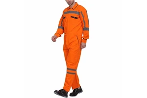 High Visibility Reflective Breathable Men's Workwear Custom Color Long-lasting Durable Cotton Fabric Industrial Protective
