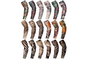 Tattoo Cover Cycling Bicycle UV Protection Arm Sleeves Protective Arm Sleeves Men Women Outdoor Arm Sleeves With Custom Printing