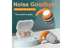 Sound Insulation Noise Reduction Earplugs Ear Defenders Waterproof Three Layer Mute Silicone Earplug with Filter